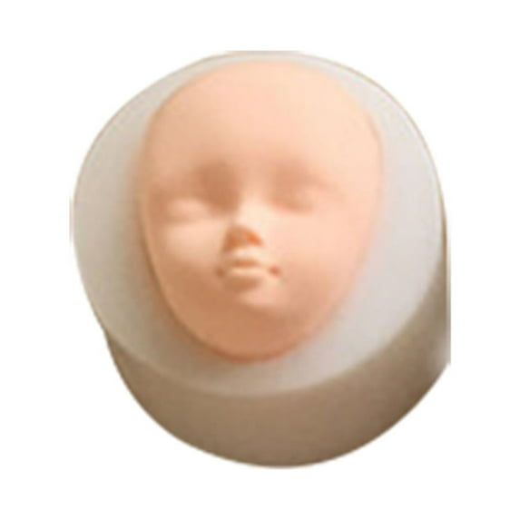 Farfi 3D Face Clay Fondant Silicone Mold Cake Chocolate Candy Baking Decorating Tool (Type 2)