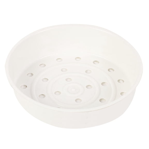 Farfi 3L/5L Steamer Dish Drain Design Sturdy Good Toughness Universal Round Shape Rust Resistant Steamer Basket for Kitchen (size S)