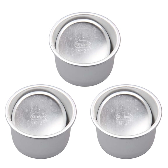 Farfi 3Pcs/Set 2Inch Cake Baking Pan Useful Removable Bottom Aluminum Alloy Lightweight Round Cheesecake Pan for Baking (2inch)