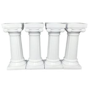 Farfi 4Pcs/Set Cake Rods Non-stick Reusable Plastic Delicate Cake Standing Grecian Pillars Gathering Supplies (4pcs Cake Pillars,S)