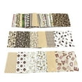 thumbnail image 1 of Farfi 50Pcs 10x10cm Floral Patchwork Cotton Fabric Plain Cloth for DIY Sewing Quilting (Coffee), 1 of 13