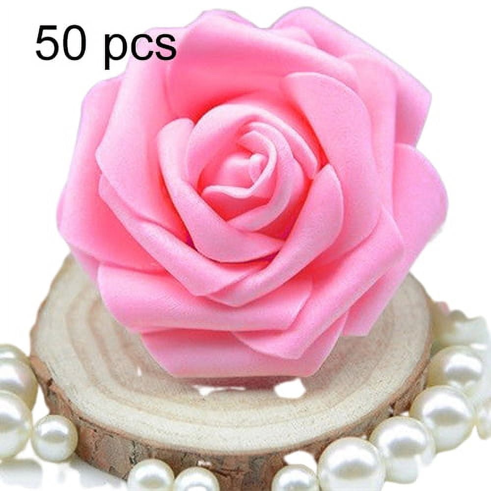 Farfi 50Pcs Artificial Flowers Wedding Bride Bouquet Party Decor Foam ...