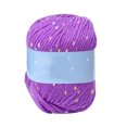 thumbnail image 1 of Farfi 50g Dots Knitting Sewing Thread Scarf Sweater Hat Crochet Craft DIY Woolen Yarn (Purple), 1 of 13