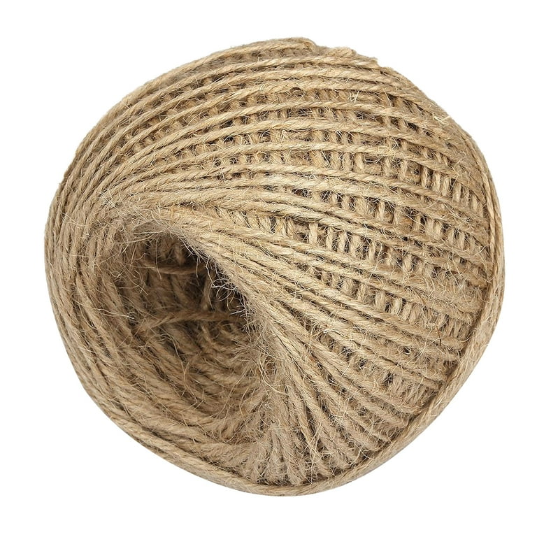 Farfi 50m 2mm Twisted Natural Twine Burlap Hemp Rope Christmas DIY