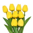 thumbnail image 1 of Farfi 5Pcs Artificial Tulips Lifelike Realistic Plastic Faux Silk Floral Simulation for Home (Yellow), 1 of 13