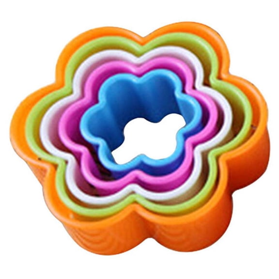 Farfi 5Pcs Fondant Cake Cookie Sugarcraft Cutters Decorating Molds Tool Set Kitchen Supplies (Flower#)