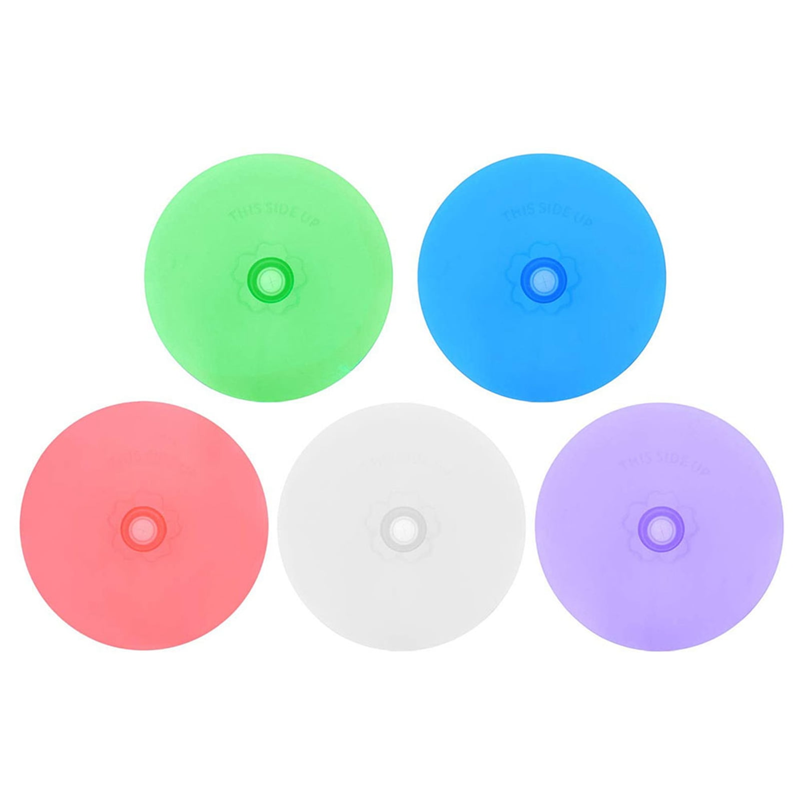 Farfi 5Pcs Silicone Waterless Fermenting Airlock Lids Covers for Wide