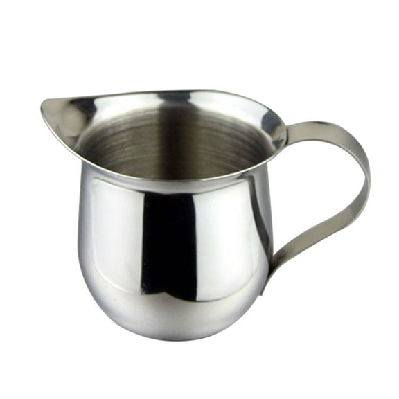 Farfi 60/85/150ml Portable Milk Mug Stainless Steel Coffee Shop Cup Jug with Handle (60ML)