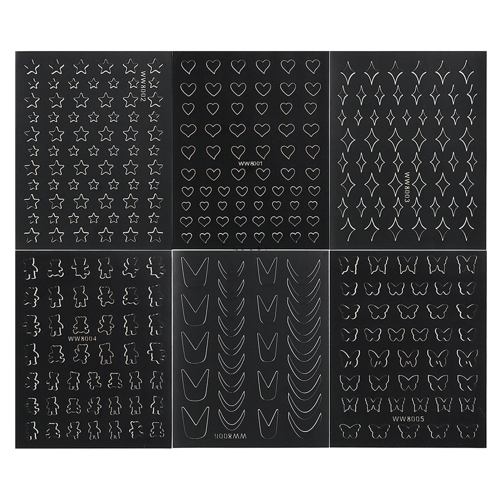 farfi-6pcs-nail-art-stencil-stickers-french-line-diy-manicure-tools