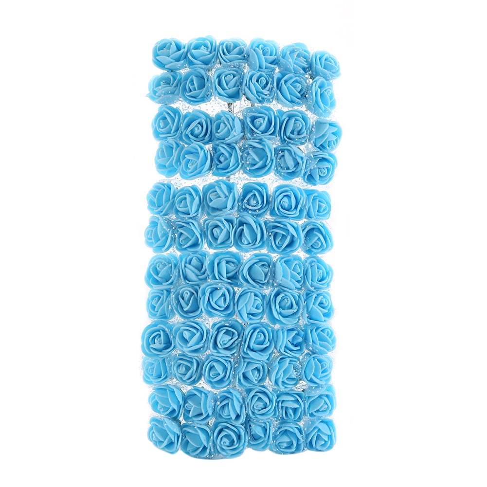 Farfi 72Pcs Colorfast Foam Roses Artificial Flower Head Wedding Bride ...
