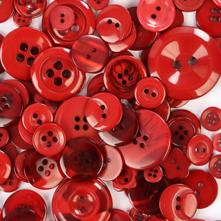 Nesha Design Components Large Size True Red Buttons Pack of 40
