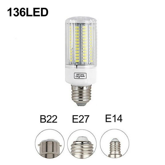 Farfi AC 110/220V 3/4/5/7/8/9/12/15/18W E27 E14 B22 5730 SMD LED Corn Light Lamp Bulb (B22,7W,110V,Warm White)