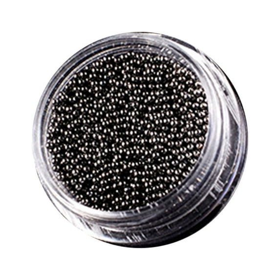 Farfi Alloy 3D Nail Art Micro Beads Studs for UV Gel Acrylic False Tips Manicure Decor (Black)