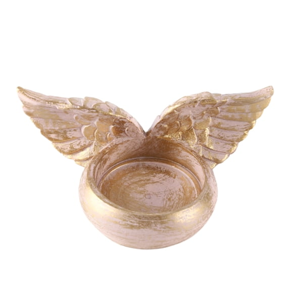 Farfi Angel Wings Candle Holder Resin Vintage Style Candle Holder Prayer Tealight Candle Holder for Home Wedding Christmas Church Decoration(Type C)