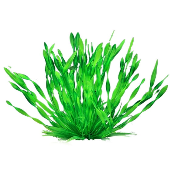 Farfi Aquarium Plant Realistic Appearance Hideout Decor Plastic Artificial Seaweed Fish Tank Decoration for Home (Green,S)