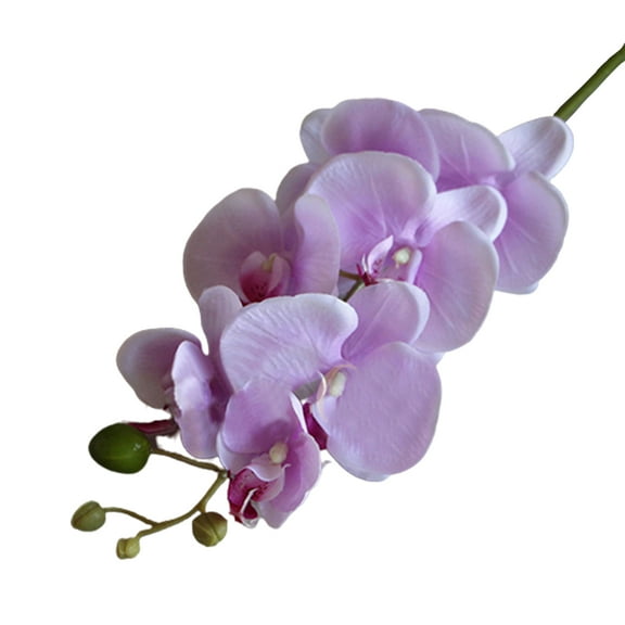 Farfi Artificial Butterfly Orchid Flower Bouquet Phalaenopsis Wedding Home Rome Decor (Light Purple**)