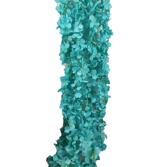 Farfi Artificial Flower Hanging Garland Plant Floral Vine Wedding Party Home Decor (Blue)