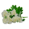 thumbnail image 1 of Farfi Artificial Flower Nice-looking Eye-catching Vibrant Carnation Bouquet Silk Flowers with Stems Leaves for Wife (White), 1 of 13