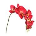 thumbnail image 1 of Farfi Artificial Flower Realistic Office Ornament Butterfly Orchid 7 Heads Fake Flower for Wedding (Red), 1 of 13