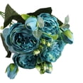 thumbnail image 1 of Farfi Artificial Flower Waterproof Vintage Bright Color Floral Arrangement Artificial Rose Flower Home Decoration Accessory (Blue), 1 of 13