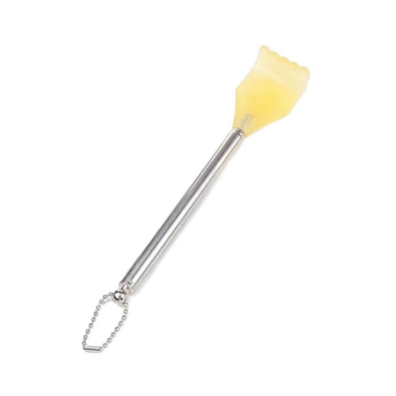 Farfi Back Scratcher Adjustable Four Quarters Telescopic Ergonomic Long Handle Back Massage Stainless Steel Itch Relief Telescoping Back Scratcher for Elders (Silver)
