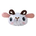 thumbnail image 1 of Farfi Bath Hair Hat Cartoon Design Waterproof Double Layer Elastic Band Hair Protection Nerdy Koala Cute Kids Bathing Hat Home Supply (Type C), 1 of 13