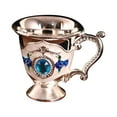 thumbnail image 1 of Farfi Beautiful Retro Teacup Style Zinc Alloy Exquisite Rhinestone Teacup Decor for Home (Silver Blue), 1 of 13