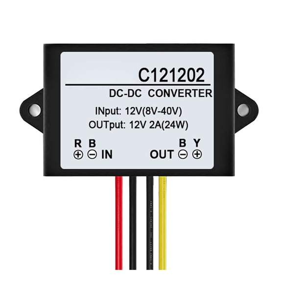 Farfi C121202 DC 12V to DC 12V 2A Waterproof Voltage Regulator Stabilizer Adapter