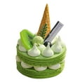 thumbnail image 1 of Farfi Cake Props Interesting Wear Resistant PVC Simulation French Cake Food Model for Party (Green), 1 of 13