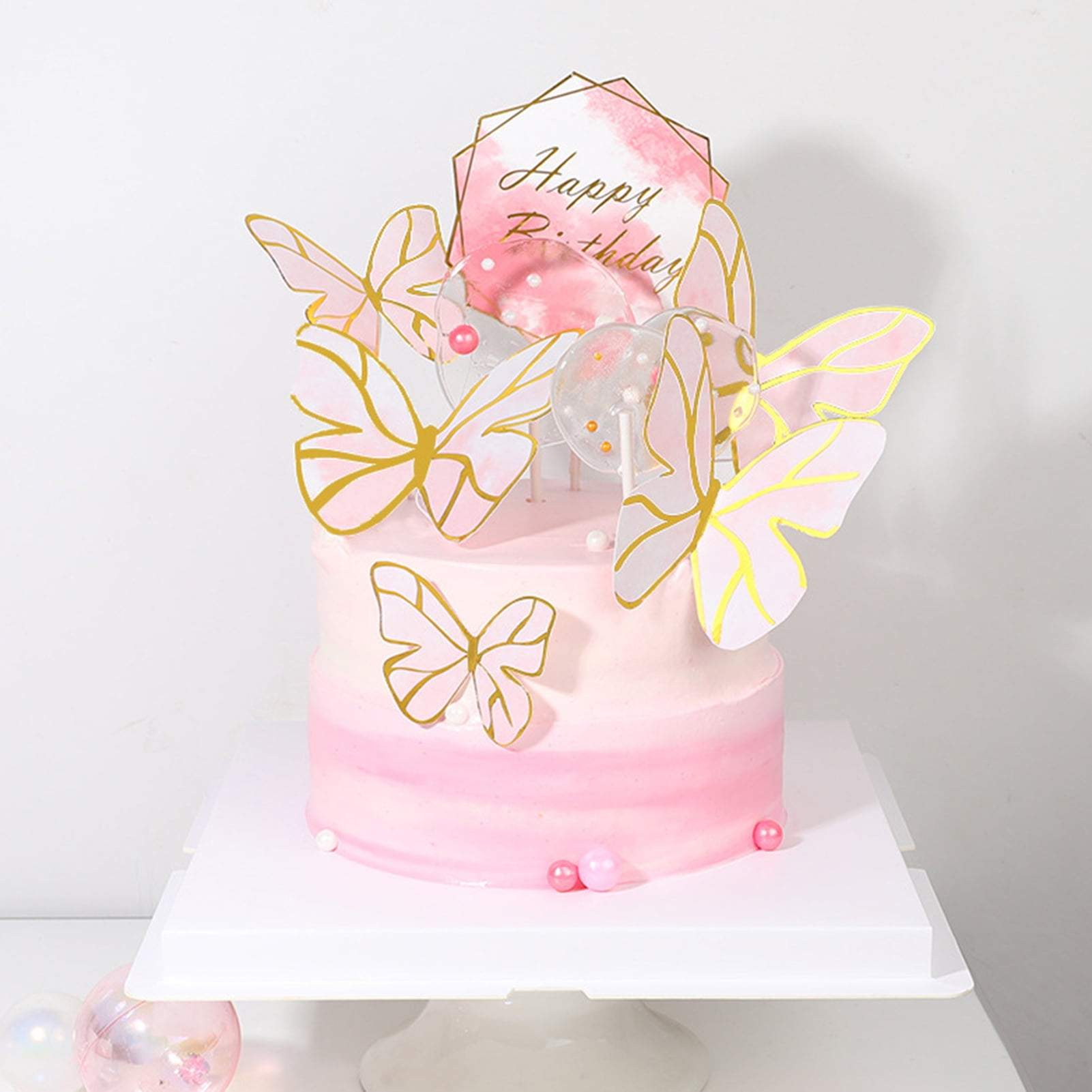 Farfi Cake Topper Butterfly Design Cake Decor Ornament Creative Baking  Accessories for Party 