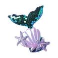 thumbnail image 1 of Farfi Cake Topper Colorful Sequin Shell Beautiful Handmade Baking Decoration DIY Mermaid Tail Cupcake Topper Birthday Party Dessert Insert for Wedding (Dark Green), 1 of 13