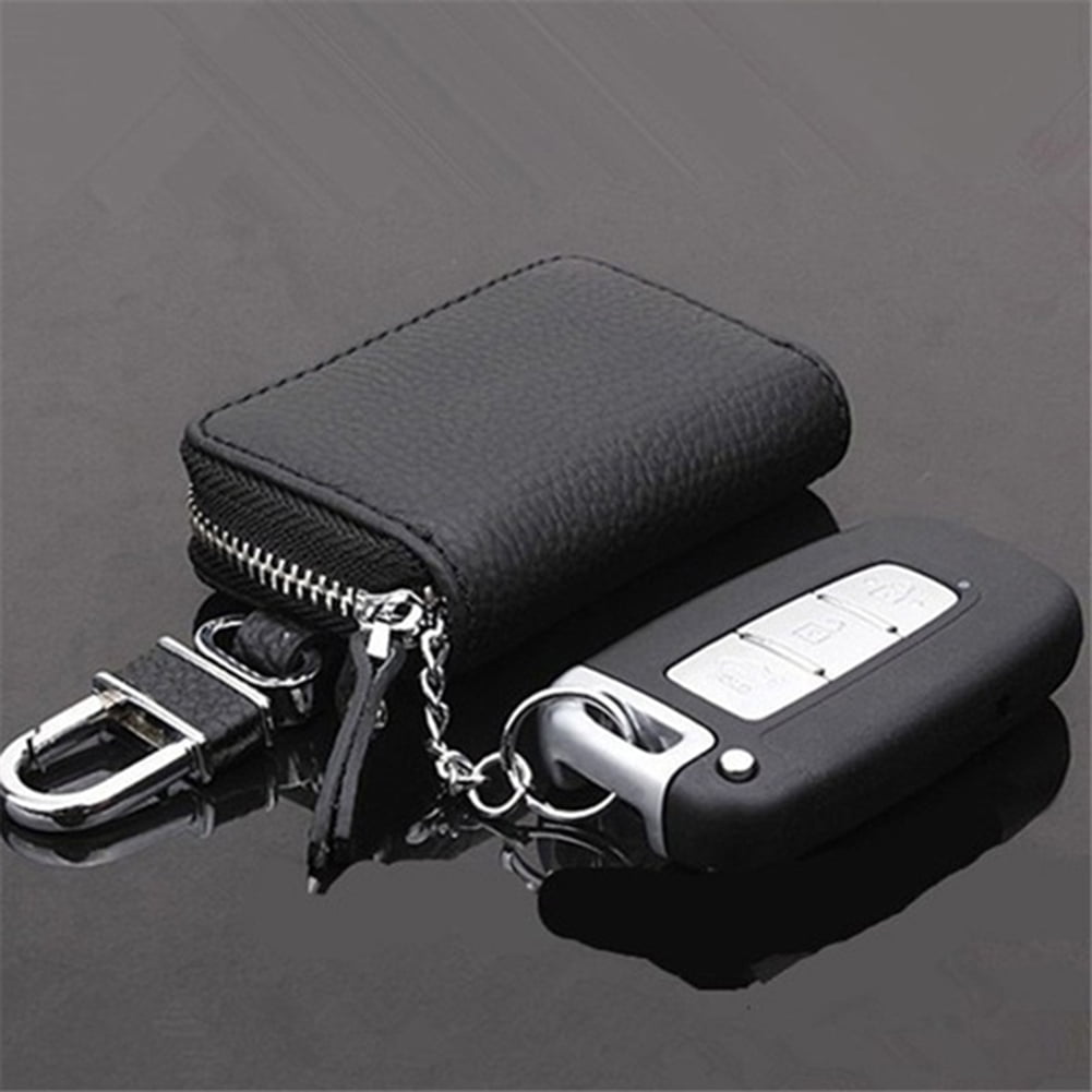 Wholesale Hot Sale Double Zipper Car Key Pouch With Car Key Ring