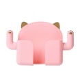 thumbnail image 1 of Farfi Cellphone Bracket Wall-mounted Punch Free Storing Plastic Cute Mobile Phone Stents with Charging Port Daily Use (Pink), 1 of 13