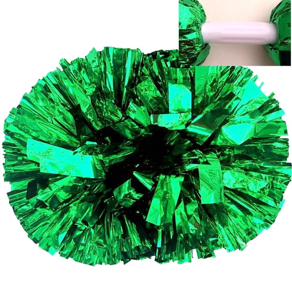 Farfi Cheerleading Pom Poms Shining Contrast Color Decorative with Long Handle Full Shape Create Atmosphere Sparkling Comfortable Grip Cheerleading Hand Flower for Party (Type F)