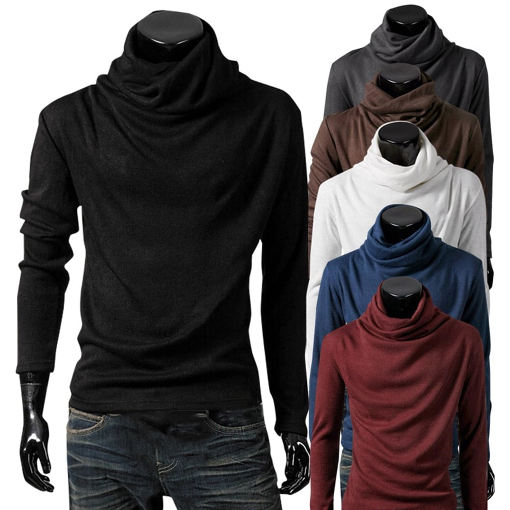 New Heap Turtleneck Solid Color Men's Sweater New Heap Turtleneck Solid Color Men's Sweater