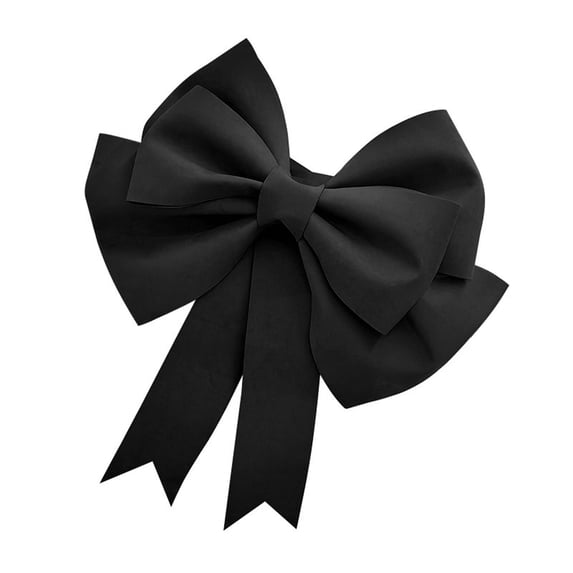 Farfi Christmas Big Bow Decoration Wedding Large Bow Ornament for Holiday Tree Wreath Porch Window Door Decor (Black, 30cm)