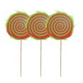 thumbnail image 1 of Farfi Christmas Fake Lollipop Prop Large Simulation Candy Decoration Red Green Peppermint Lollipop with Faux Fur for Xmas Party Supplies(3pcs), 1 of 13