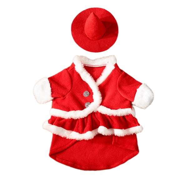 Farfi Christmas Porch Goose Outfits Red Skirt with Hat Outdoor Goose Xmas Costume Accessory for 17 Inch or 23 Inch Goose Statue(Type B, S)