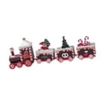 thumbnail image 1 of Farfi Christmas Train Decoration Wooden Festive Mini Train Ornament Xmas Train Centerpiece for Mantel Dining Table Happy New Year Gift(Brown), 1 of 13