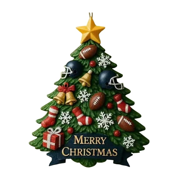 Farfi Christmas Tree Ornament Tree Shaped 2D Acrylic Hanging Decoration Merry Christmas Pendant for Holiday Home Party Decor(Christmas Tree)