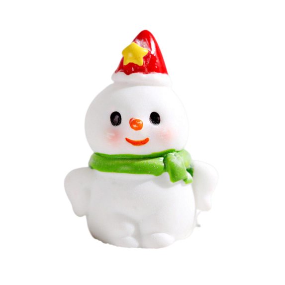 Farfi Chritsmas Ornament Exquisite Ornamental Adorable Xmas Resin Snowman Decoration for Party (Type E)