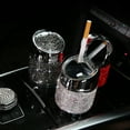 thumbnail image 1 of Farfi Cigarette Storage Cup Creative Multifunctional with Cover Rhinestone Ashtray Holder for Car, 1 of 8