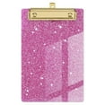 thumbnail image 1 of Farfi Clipboard Glitter Glossy Surface Smooth Writing Rounded Corners Strong Clamping Force Supporting High Toughness Bending-resistant Backing Plate Office Supplies (Pink), 1 of 13