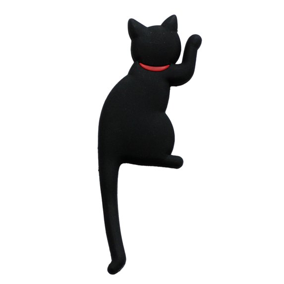Farfi Creative Fridge Hook Cartoon Animal Shape Cat Tail Refrigerator Magnet Sticker for Home (Black)
