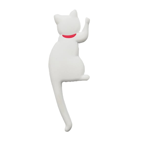 Farfi Creative Fridge Hook Cartoon Animal Shape Cat Tail Refrigerator Magnet Sticker for Home (White)