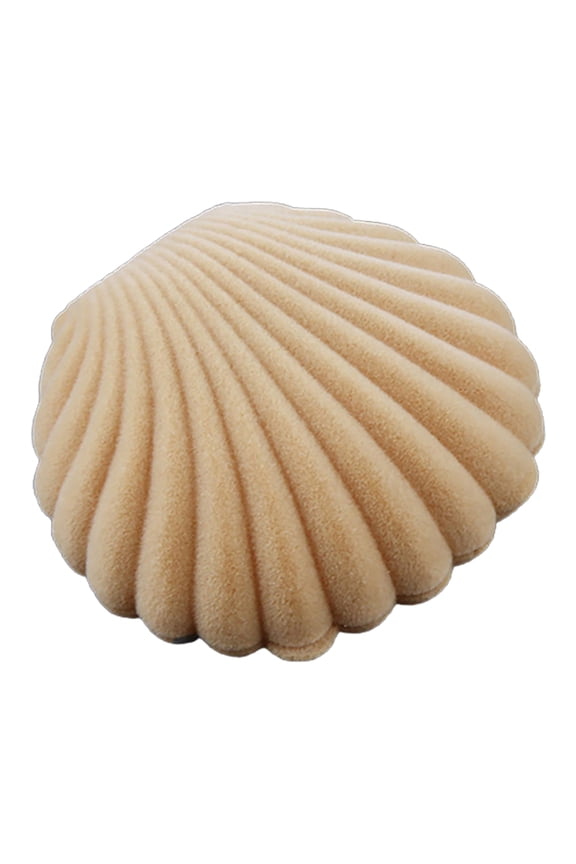 Cute Sea Shell Earring Ring Necklace Display Storage Organizer Gift Jewelry Box (Yellow)