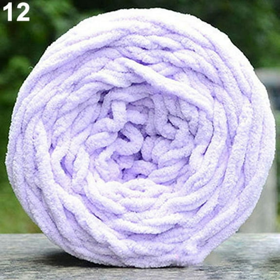 Farfi DIY Soft Scarf Sweater Towel Thick Yarn Ball Hand Knitting Crochet Craft Gift (Light Purple)