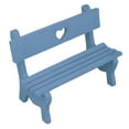 thumbnail image 1 of Farfi Decorative Dollhouse Bench Exquisite Wood Patio Lawn Fairy Garden Bench Home Decor (Blue), 1 of 13
