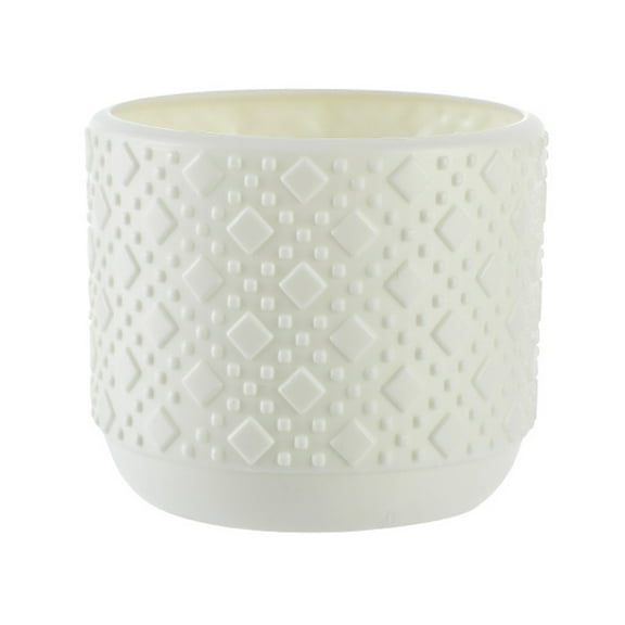 Farfi Decorative Flower Vase Nordic Style Nice-looking Imitation Ceramic Flower Pot Home Decor (White)