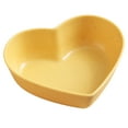 thumbnail image 1 of Farfi Dessert Dish Heart-shaped Stackable Drop Resistant Washable Sound Construction Pack Food Anti-deform Seasoning Plate for Dining Room (Yellow), 1 of 13